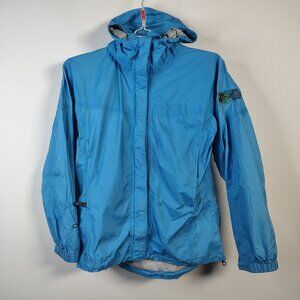 Marmot Jacket Womens Size‎ Medium Blue Nylon Waterproof Rain Jacket Hiking